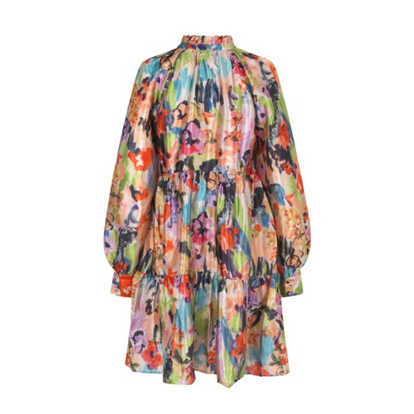 Stine Goya Jasmine Tiered Printed Lamé Mini Dress - Picture 4 of 11